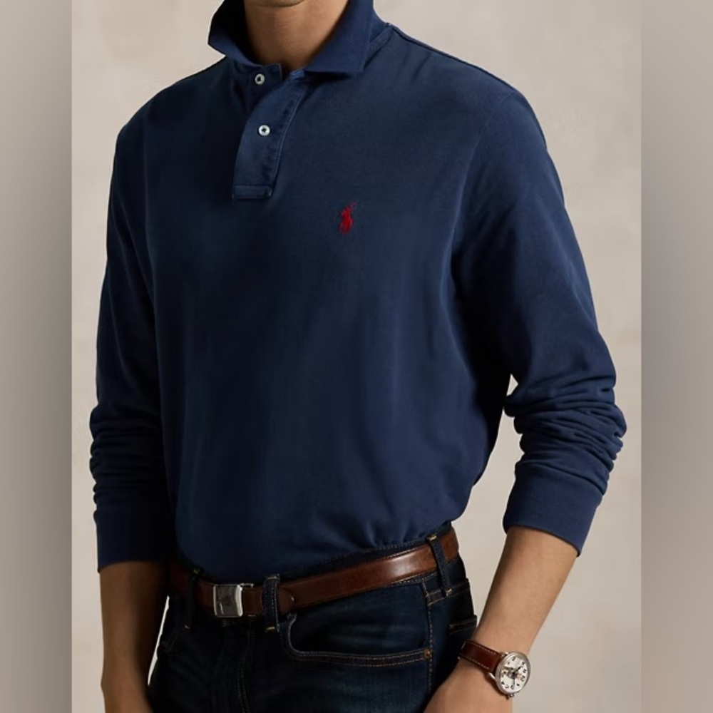 Polo Ralph Lauren Classic Fit Garment-Dyed Mesh Polo Shirt Size XL